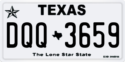 TX license plate DQQ3659