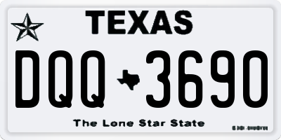 TX license plate DQQ3690