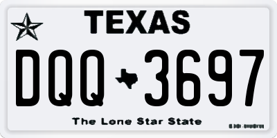 TX license plate DQQ3697
