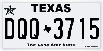 TX license plate DQQ3715