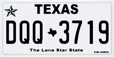 TX license plate DQQ3719