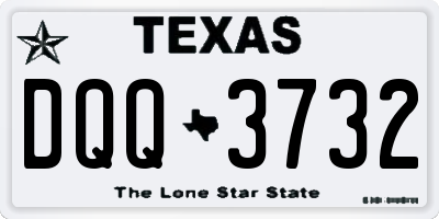 TX license plate DQQ3732