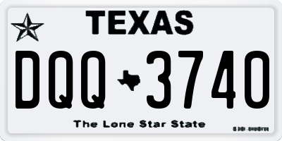 TX license plate DQQ3740