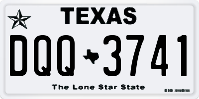 TX license plate DQQ3741