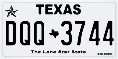 TX license plate DQQ3744