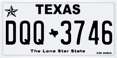 TX license plate DQQ3746
