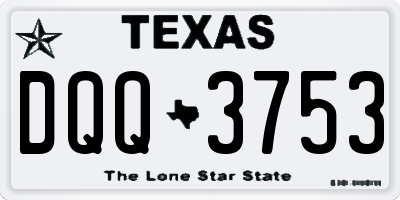 TX license plate DQQ3753