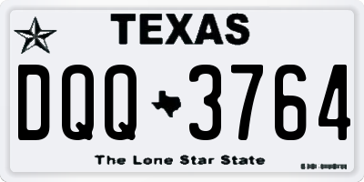 TX license plate DQQ3764