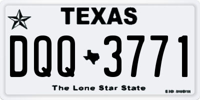 TX license plate DQQ3771