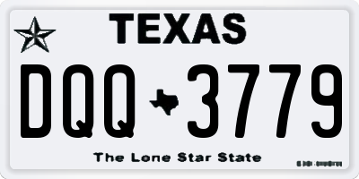 TX license plate DQQ3779