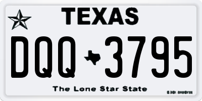 TX license plate DQQ3795