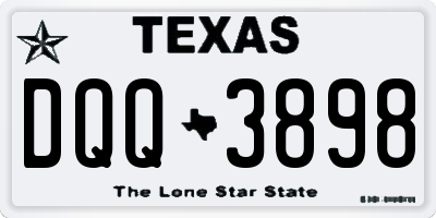 TX license plate DQQ3898