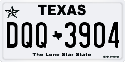 TX license plate DQQ3904