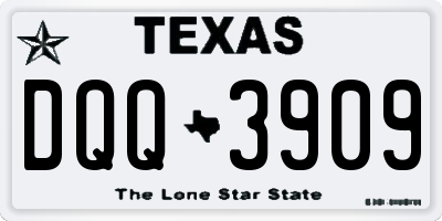 TX license plate DQQ3909
