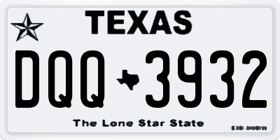 TX license plate DQQ3932