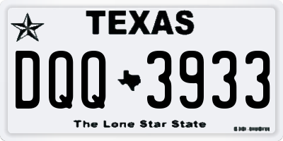 TX license plate DQQ3933