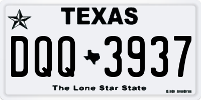 TX license plate DQQ3937