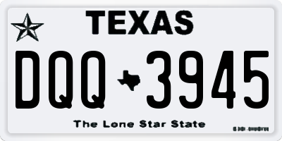 TX license plate DQQ3945