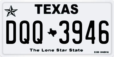 TX license plate DQQ3946