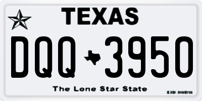 TX license plate DQQ3950