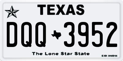 TX license plate DQQ3952