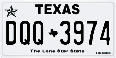 TX license plate DQQ3974