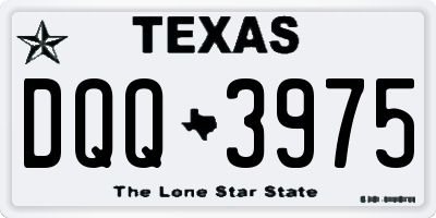 TX license plate DQQ3975