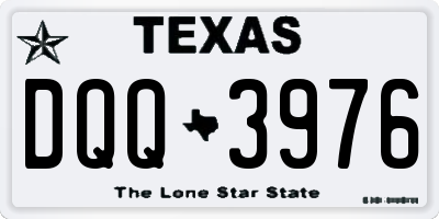 TX license plate DQQ3976