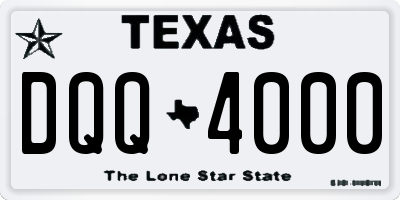 TX license plate DQQ4000