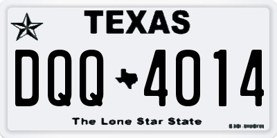 TX license plate DQQ4014