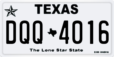 TX license plate DQQ4016