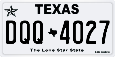 TX license plate DQQ4027