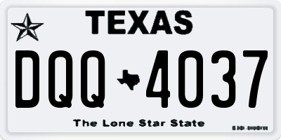 TX license plate DQQ4037