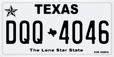 TX license plate DQQ4046