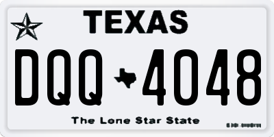TX license plate DQQ4048