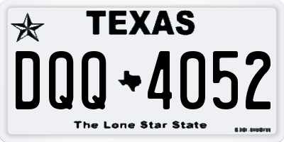 TX license plate DQQ4052