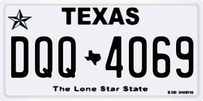 TX license plate DQQ4069