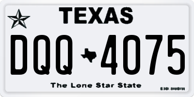 TX license plate DQQ4075