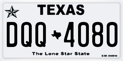 TX license plate DQQ4080