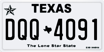 TX license plate DQQ4091