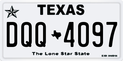 TX license plate DQQ4097