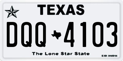TX license plate DQQ4103