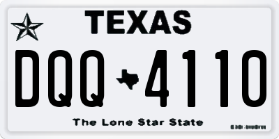 TX license plate DQQ4110