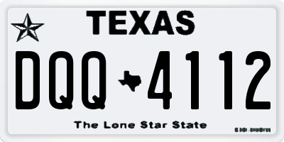 TX license plate DQQ4112
