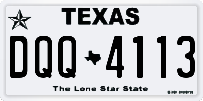 TX license plate DQQ4113