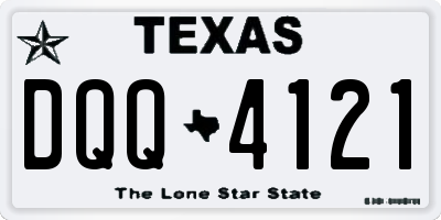 TX license plate DQQ4121
