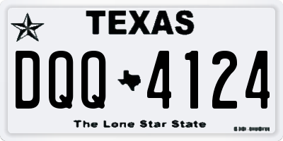 TX license plate DQQ4124