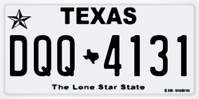 TX license plate DQQ4131