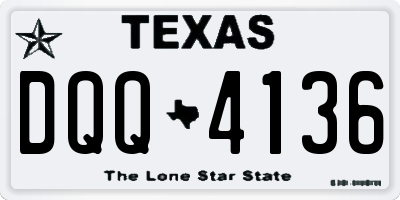 TX license plate DQQ4136