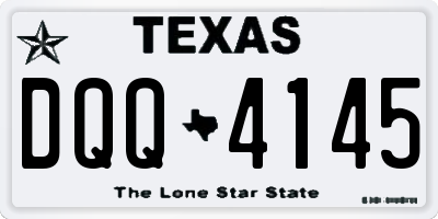 TX license plate DQQ4145